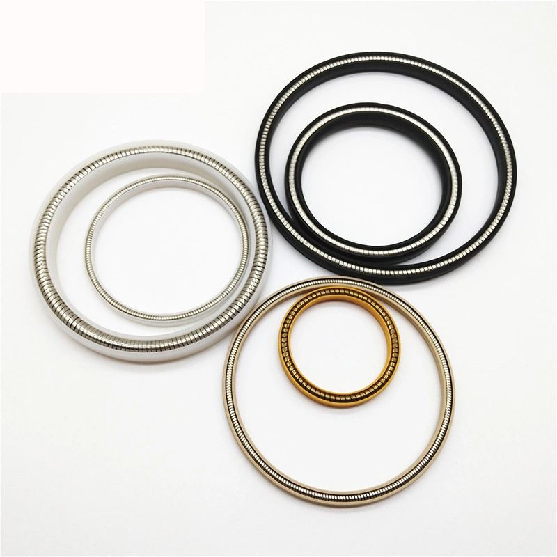 PTFE/UHMWPE/Peek Spring Energized Hydraulic Oil Seal Ring Spring Seal