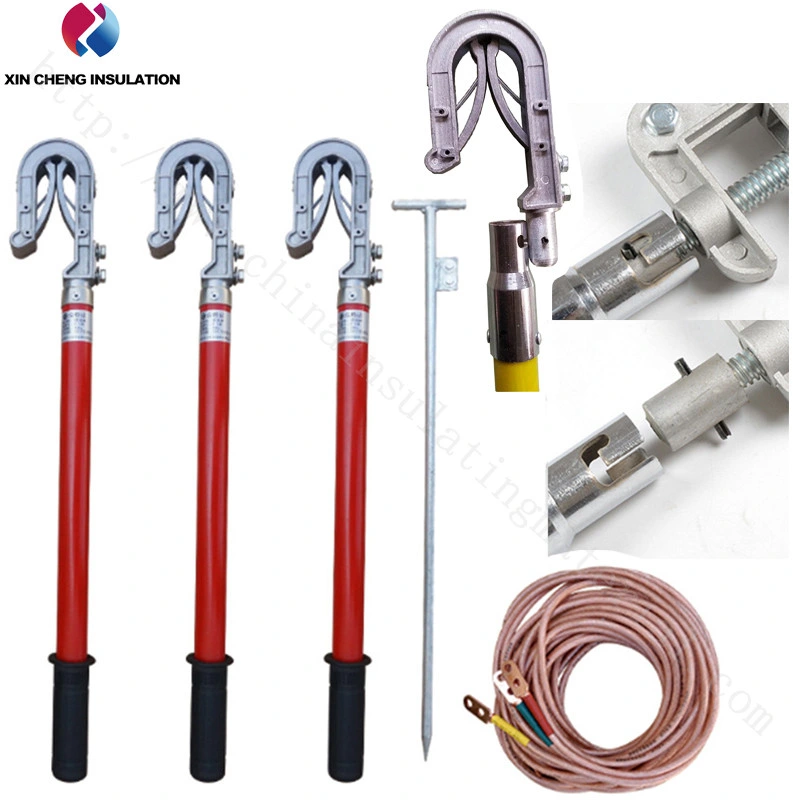 Detachable Double Spring 35mm2 Cable Wire Earthing Set with Fiberglass Rod