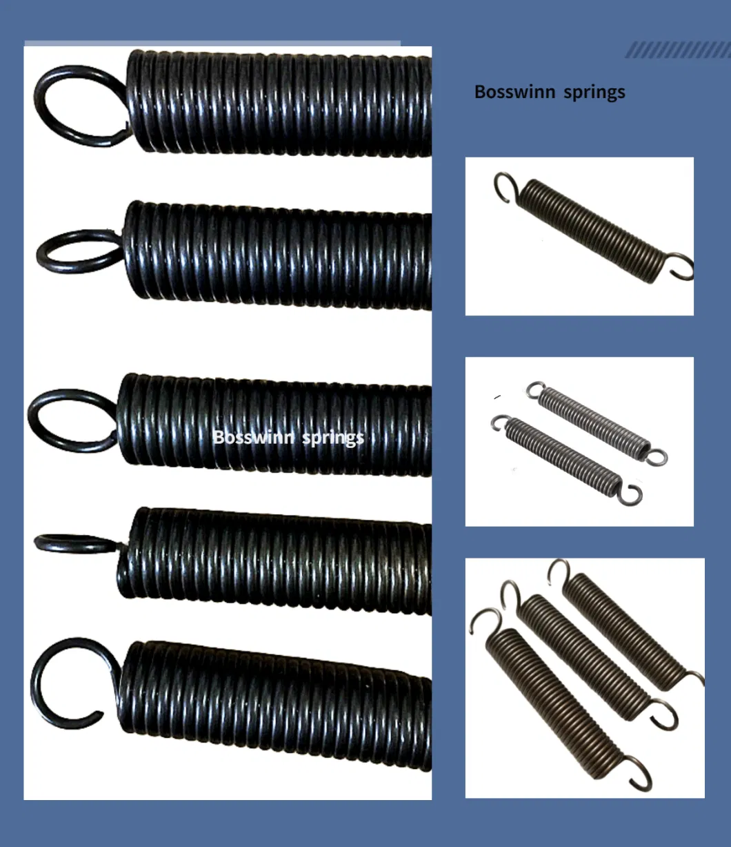 Bosswinn China Steel Wire Double Hook Customized Extension Spring