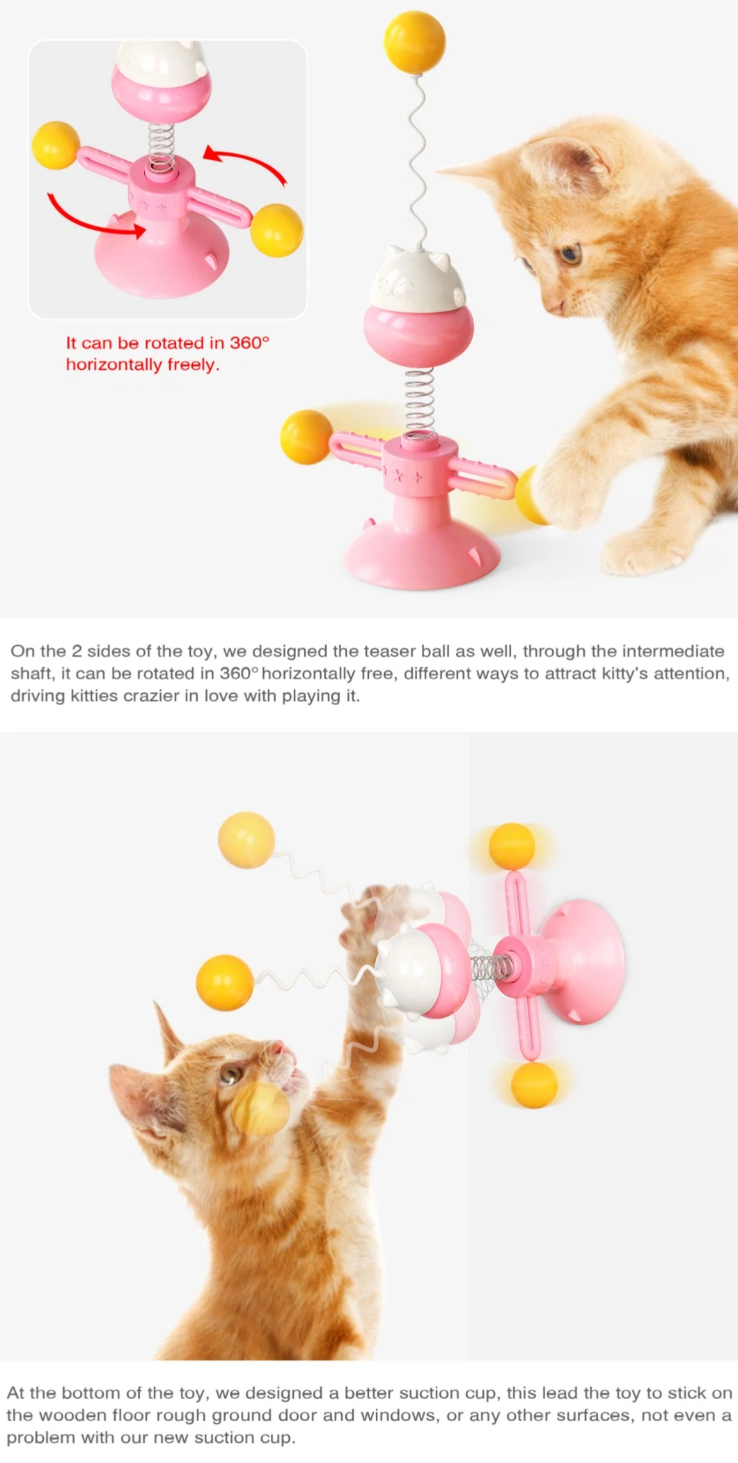 Pet Toy Spring Turntable Ball Cat Chew Toys