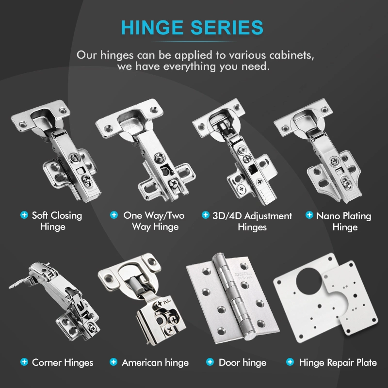 New Hot Sale 35mm Spring Loaded Slide on Two Way Hinges Cabinets Fitting Cabinet Door Hinge