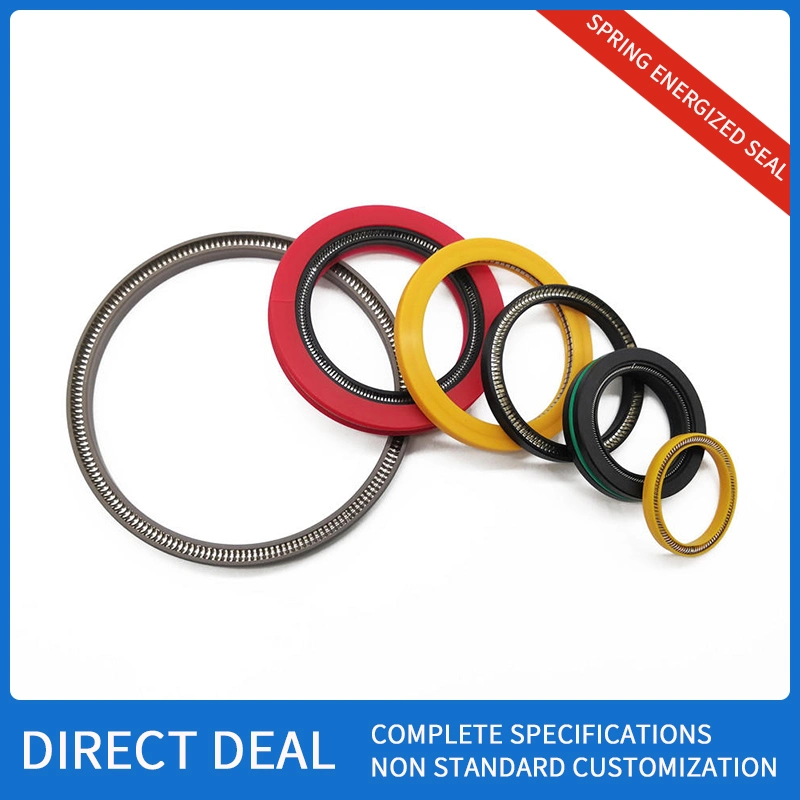 PTFE Steel Peek Valve PE Upe V Metal Spring Energized Seal Gasket Seal Ring Mechanical Hydraulic Seal