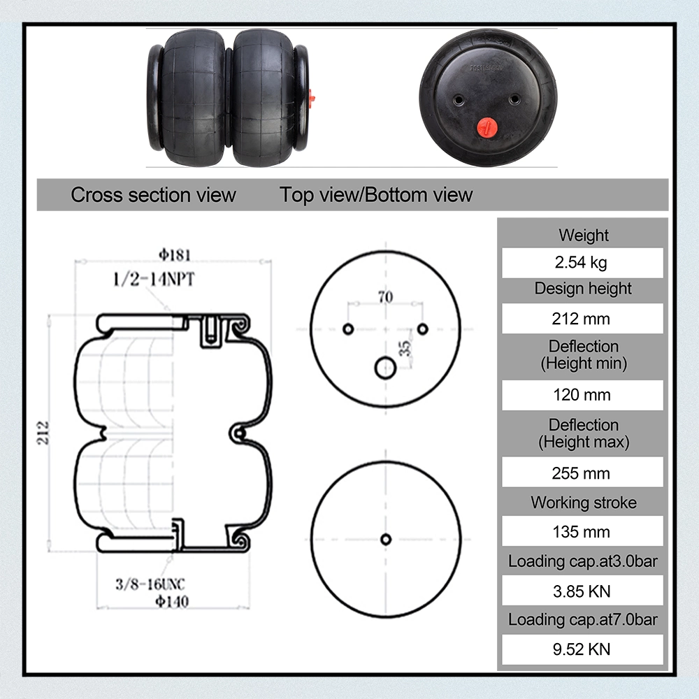 Hot Sell 2600lb Air Bags Assembly Suspension System Spring 2e2600