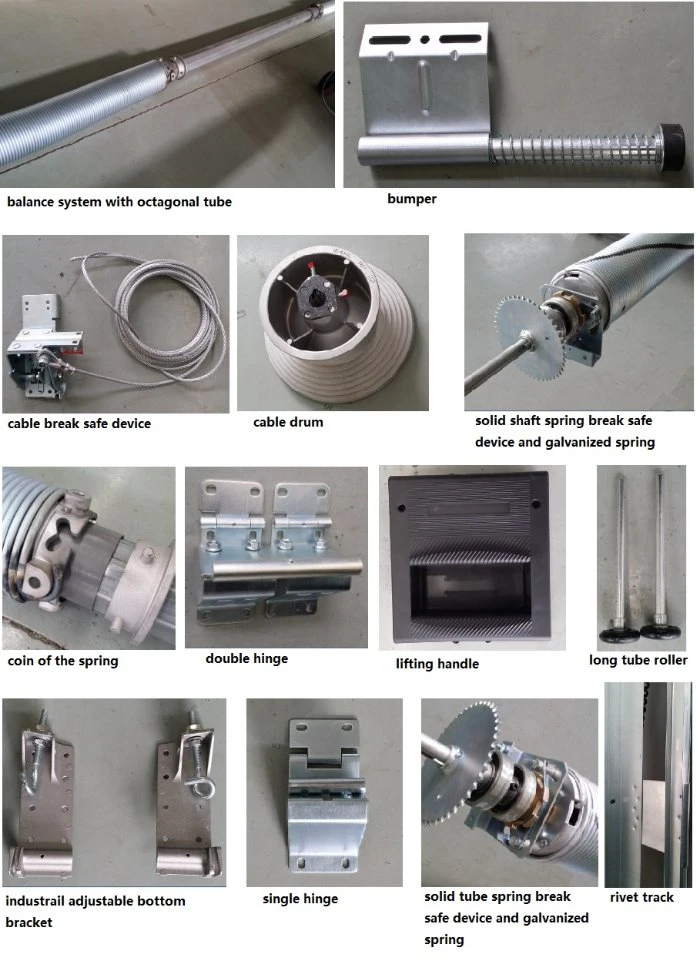 Industrial Overhead Roll up Door Automatic Metal Exterior Sectional Door for Cold Storage Freezer Room, Warehouse and Loading Docks