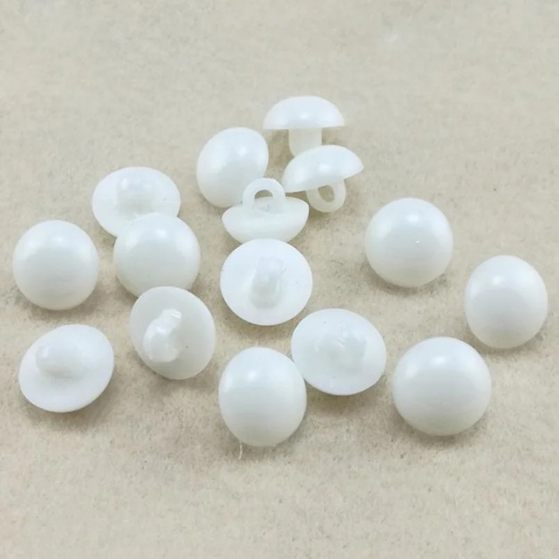 Plastic Electroplated Mushroom Buttons with Feet, Semi-Circular Plastic Coat Decoration Buttons Th8332