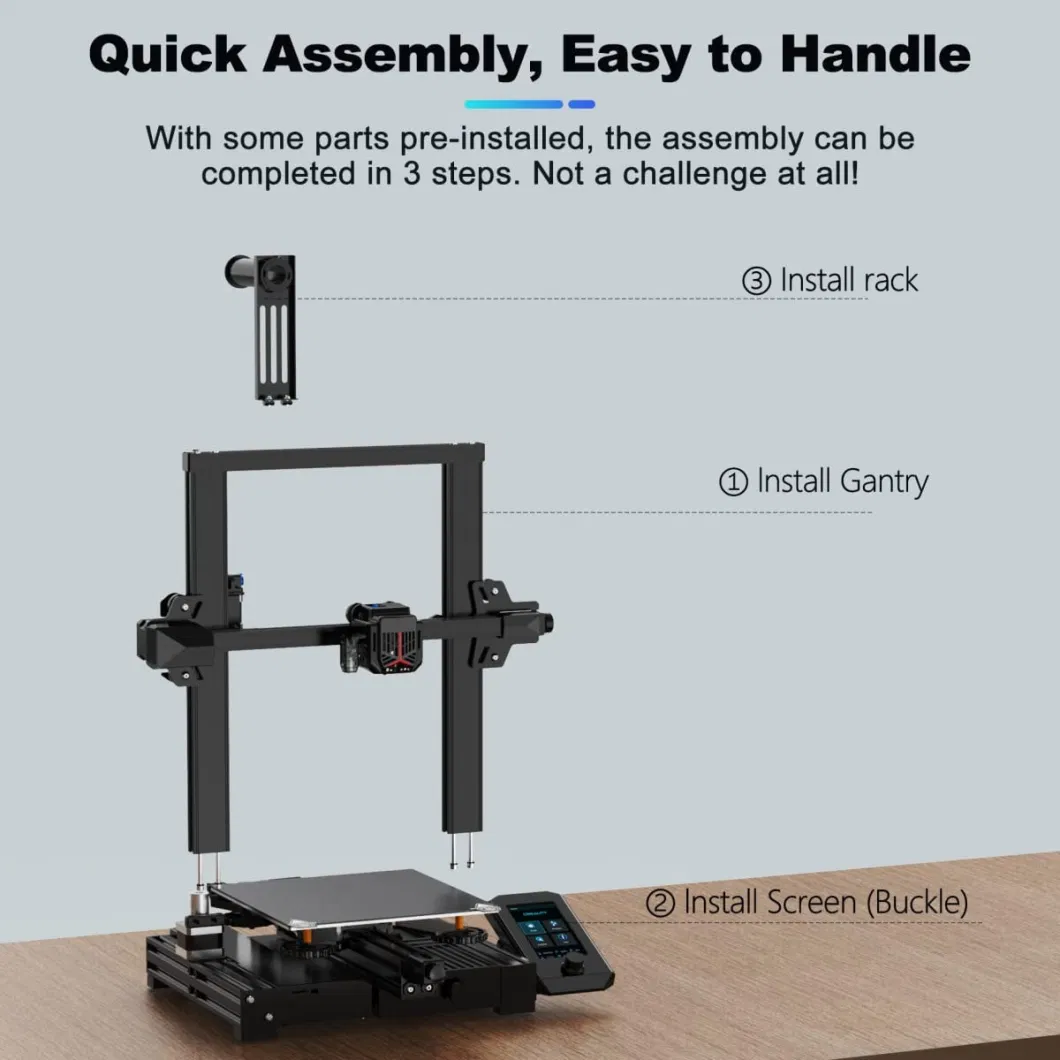 Ender-3 V2 Neo 3D Printer Quick Assembly with Build Volume up to 220*220*250mm