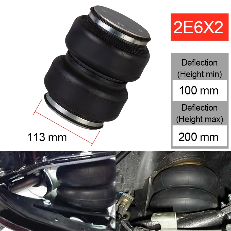 Air Ride Suspension Double Convolute Rubber Airbag Shock Absorber Air Springs 2e6X2