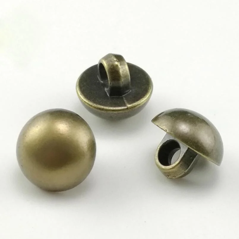 Plastic Electroplated Mushroom Buttons with Feet, Semi-Circular Plastic Coat Decoration Buttons Th8332