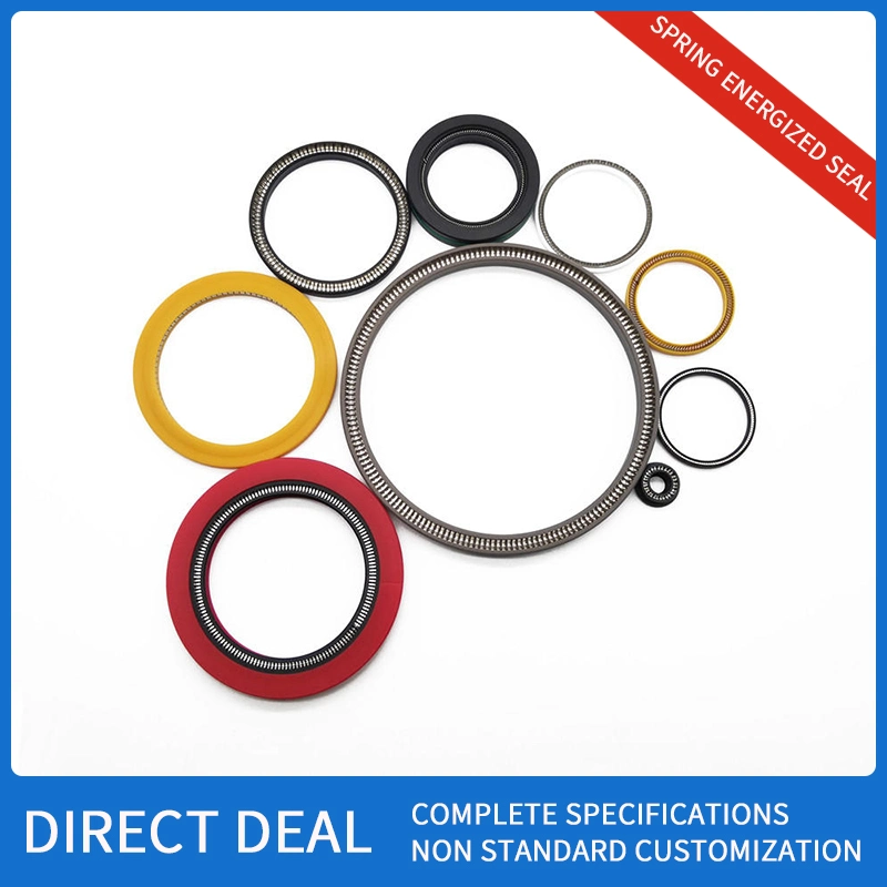 PTFE Steel Peek Valve PE Upe V Metal Spring Energized Seal Gasket Seal Ring Mechanical Hydraulic Seal