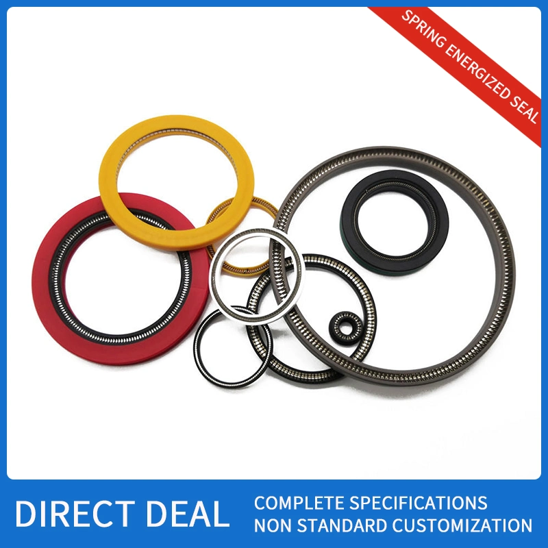 PTFE Steel Peek Valve PE Upe V Metal Spring Energized Seal Gasket Seal Ring Mechanical Hydraulic Seal