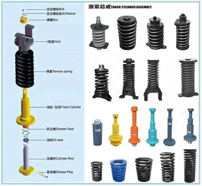 PC200-6 PC220-6 High Tension Track Adjuster Recoil Spring Idler Assy