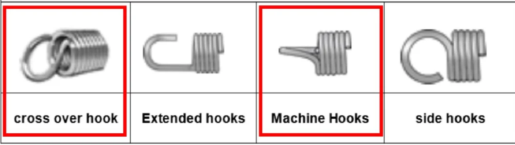 Hongsheng Custom Metal Steel Drawbar Extension Spring Spiral Double Open Hook Constant Force Tension Spring