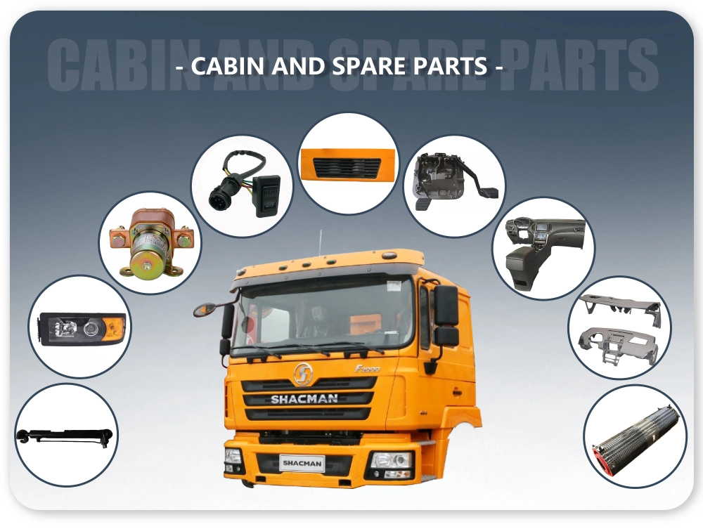 Shacman F2000/L3000/M3000/F3000/X3000/X6000 Weichai Wp10/Wp12 Cummins Engine 12js160/12js160t/12js180 Fast Gearbox Hande/Str Axle/Shanxi Cabin Truck Spare Parts
