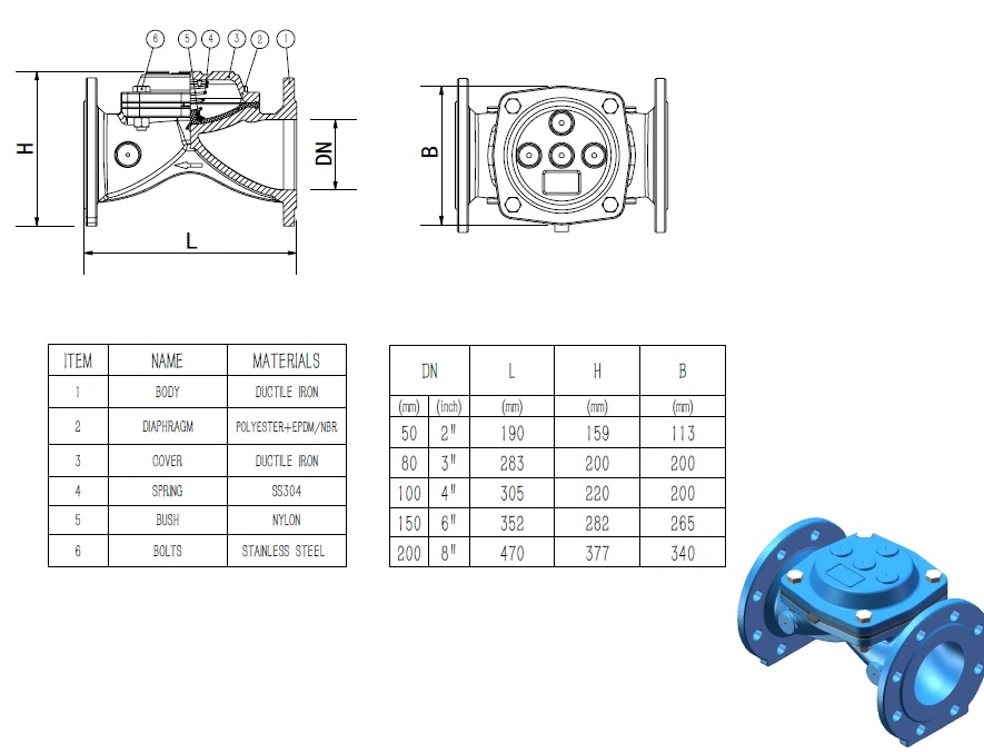 Automatic Hydraulic Control Drain Valve for Water Filter