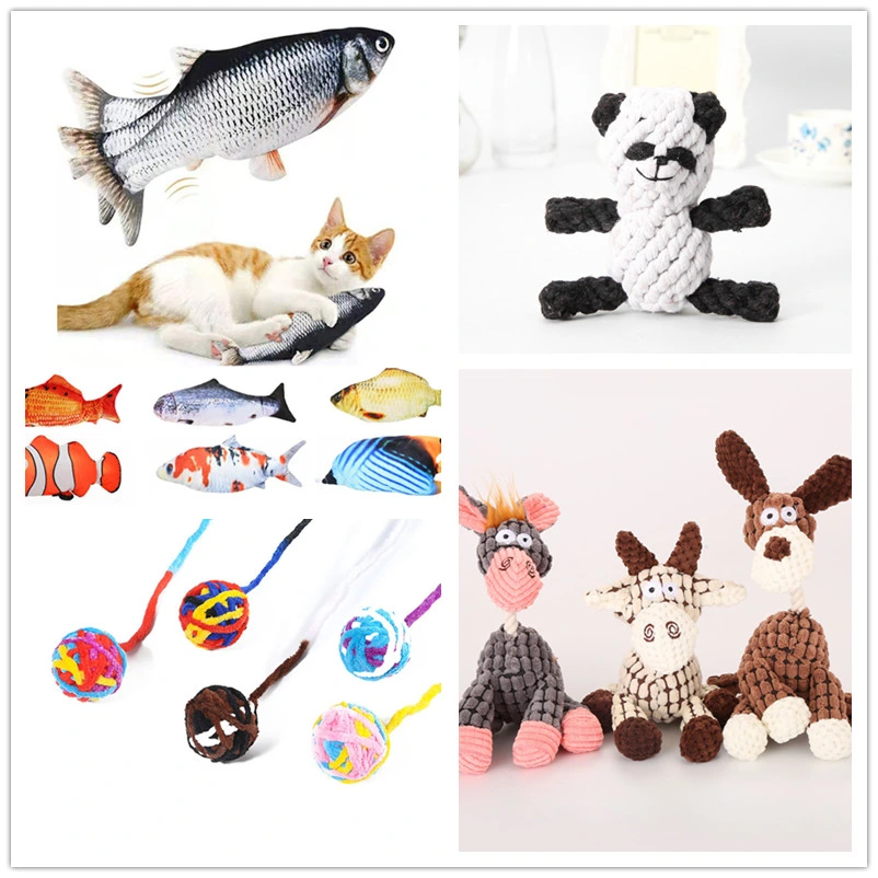 Pet New Design Spring Colorful Color Cat Toy Plush Teasing Fur Toys Assorted with Cat Toynip