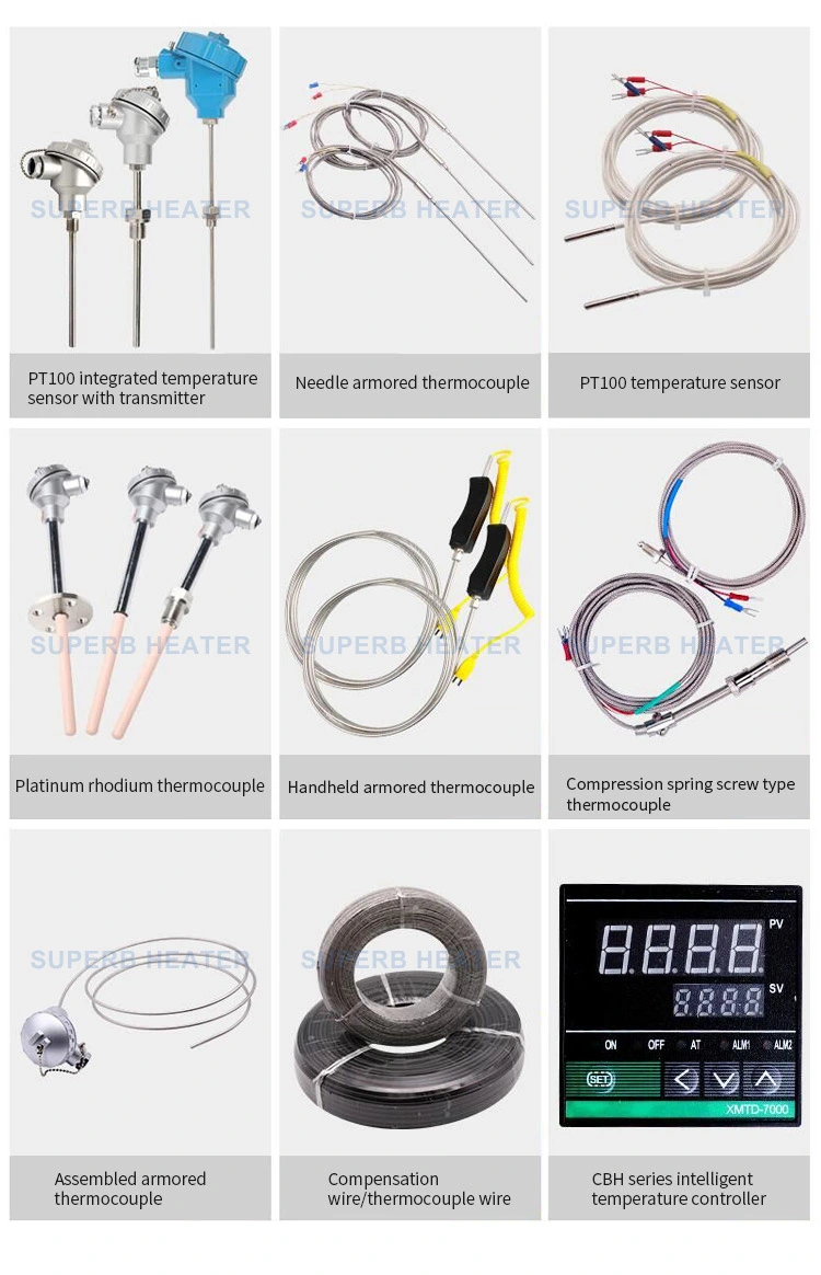 New K Type Thermocouple Temperature Sensor Bayonet Compression Spring with 2m Cable