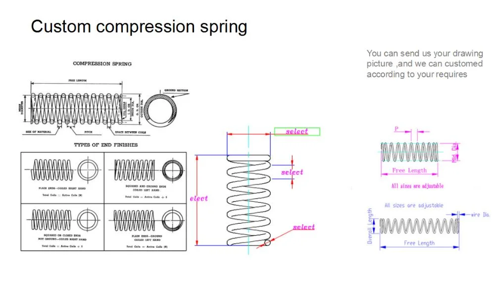 Custom Retractable Heavy Duty Small Certificate Stainless Steel Flat Coil Spring Constant Force Coil Spring