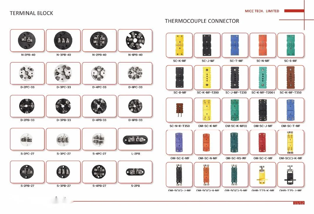 Ideal for Use in The Plastic Process Industry or in Applications Where It&prime;s Needed Flexible Thermocouple