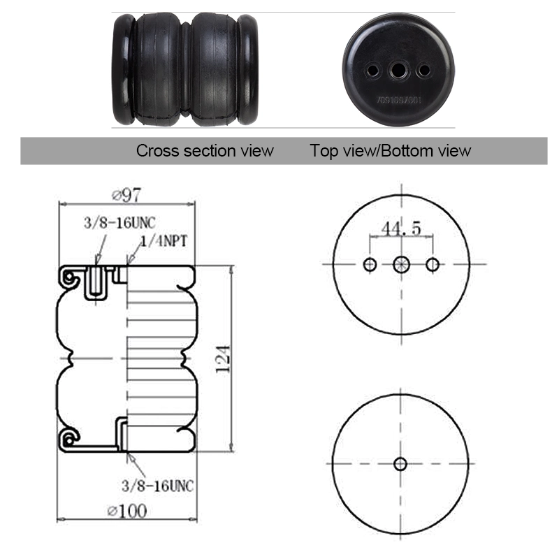 Double Air Bag Bellows Suspension Springs for Truck Trailer 2e2200