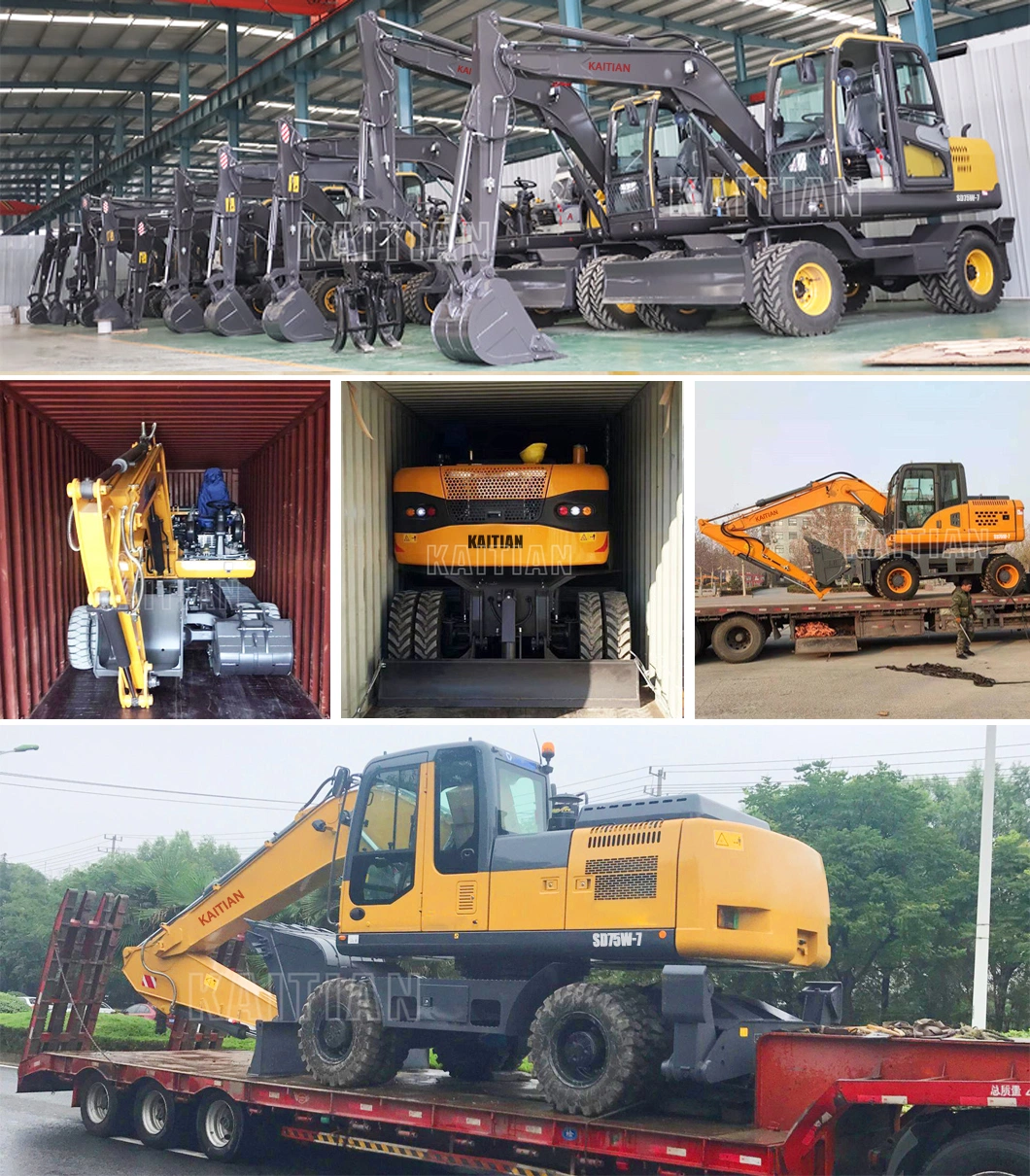 Construction Excavator Price Small Wheel Excavator Construction Machine 6 Ton