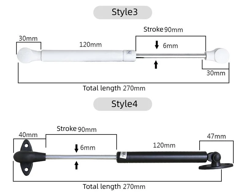 Gas Spring 316 Stainless Corrosion-Resistant Support for Furniture Applications