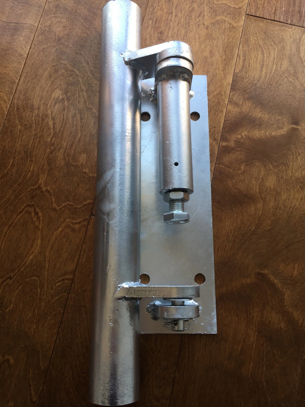 Galvanized Gate Hinge Assembly (Self Closing Spring Mechanism) , for Rooftop Guardrails, Access Platforms