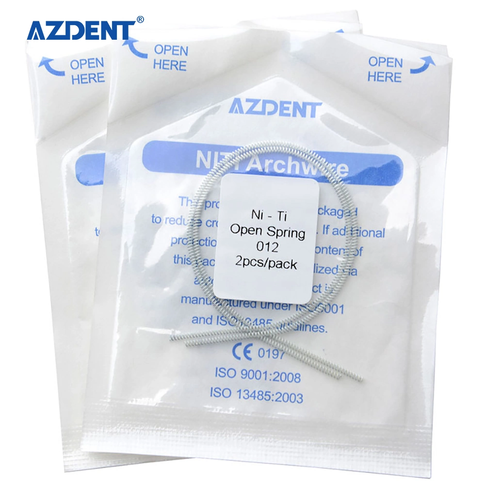 Azdent Dental Orthodontic Use White Color Niti Dental Open Coil Spring 012