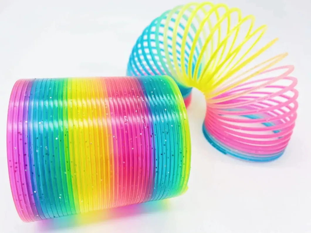 Trending Selections Children&prime;s Creative Colorful Rainbow Spring Coil Toy