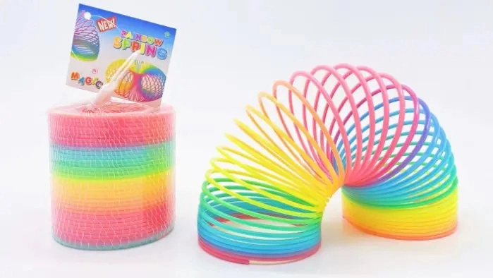 Trending Selections Children&prime;s Creative Colorful Rainbow Spring Coil Toy