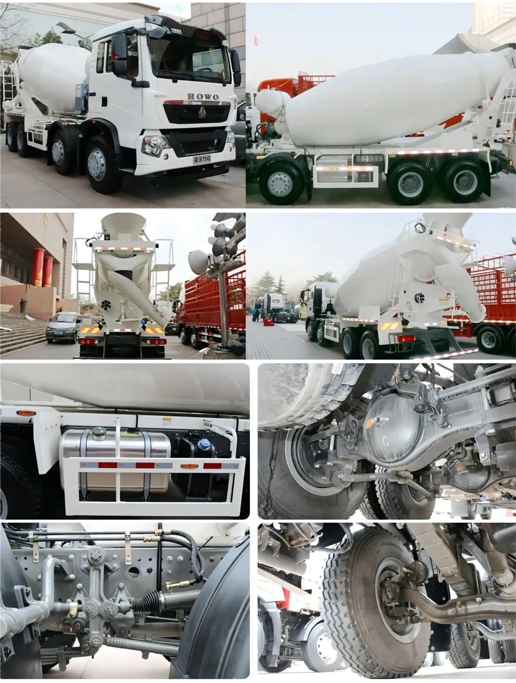 Sinotruk 8 12cbm Mixer Concrete Cement Mixer Drum Truck