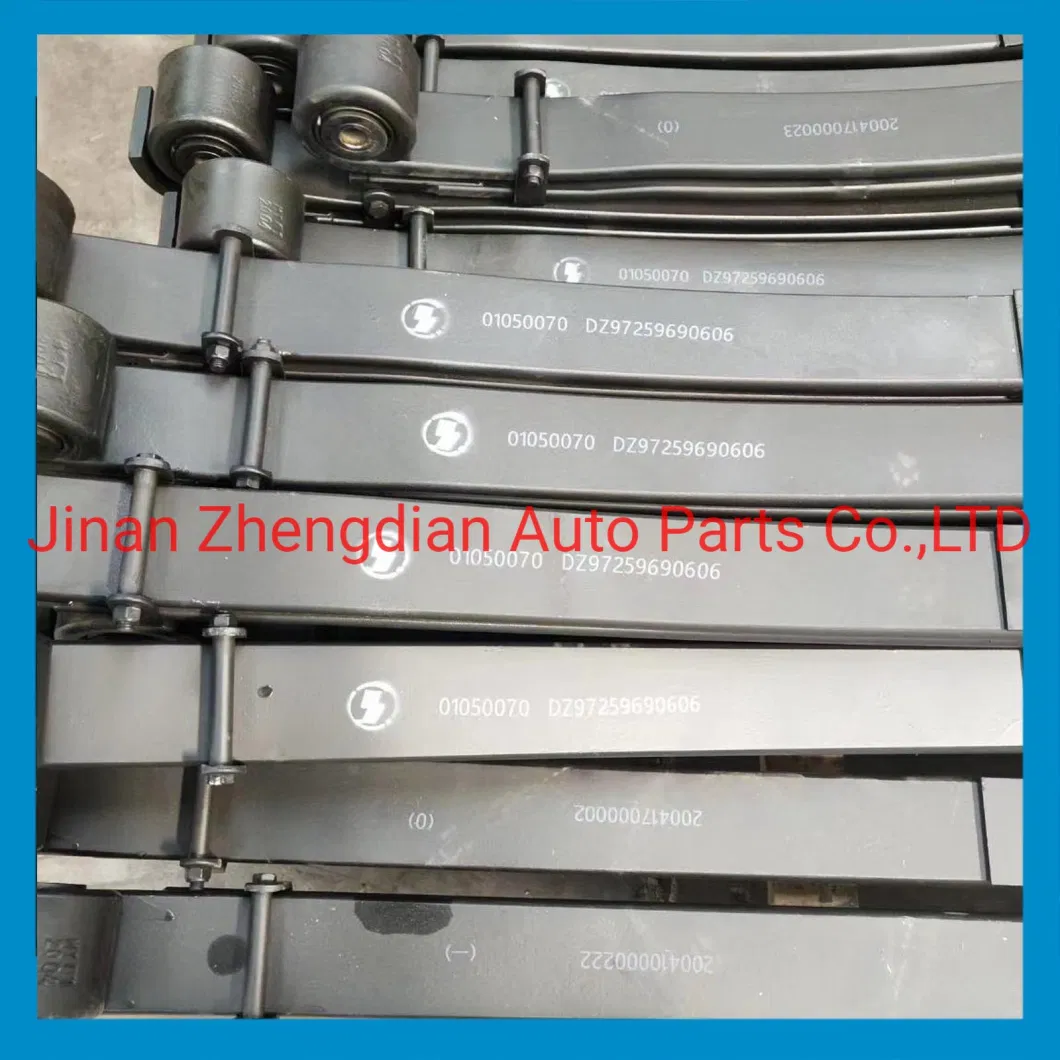 Dz97259690606 Auto Front Steel Plate Leaf Spring for Shacman Delong Beiben Sinotruk HOWO FAW Foton Auman Hongyan Camc JAC Truck Spare Parts