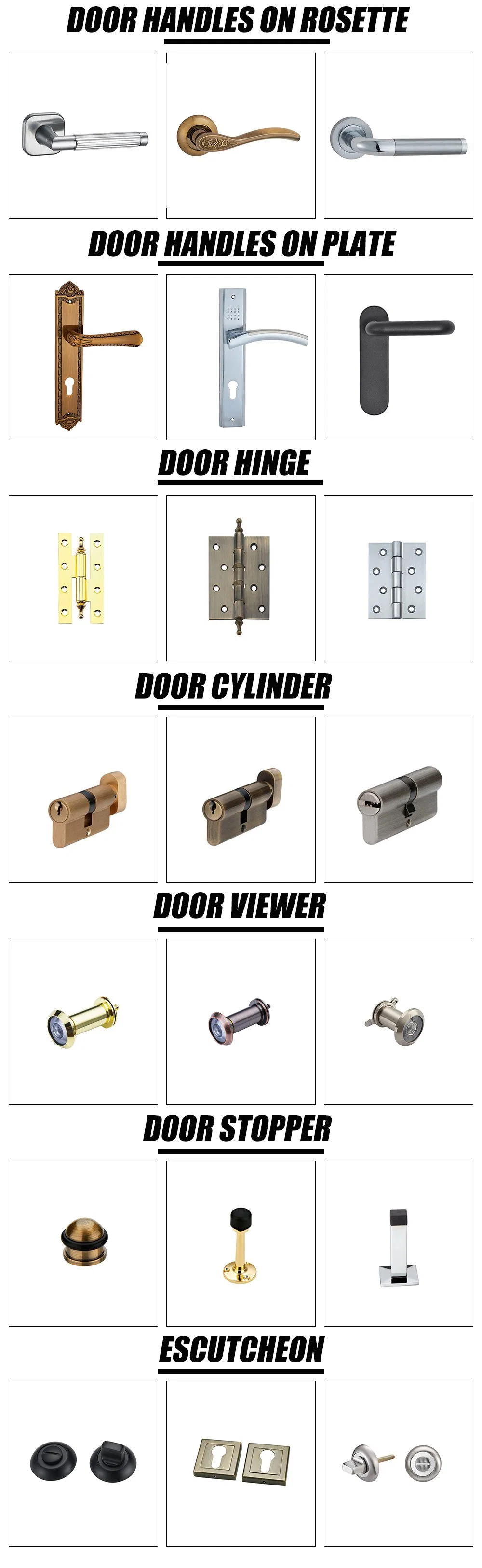 Hardware Accessory Golden Round Corner Spring Wooden Door Hinge Flush Hinge