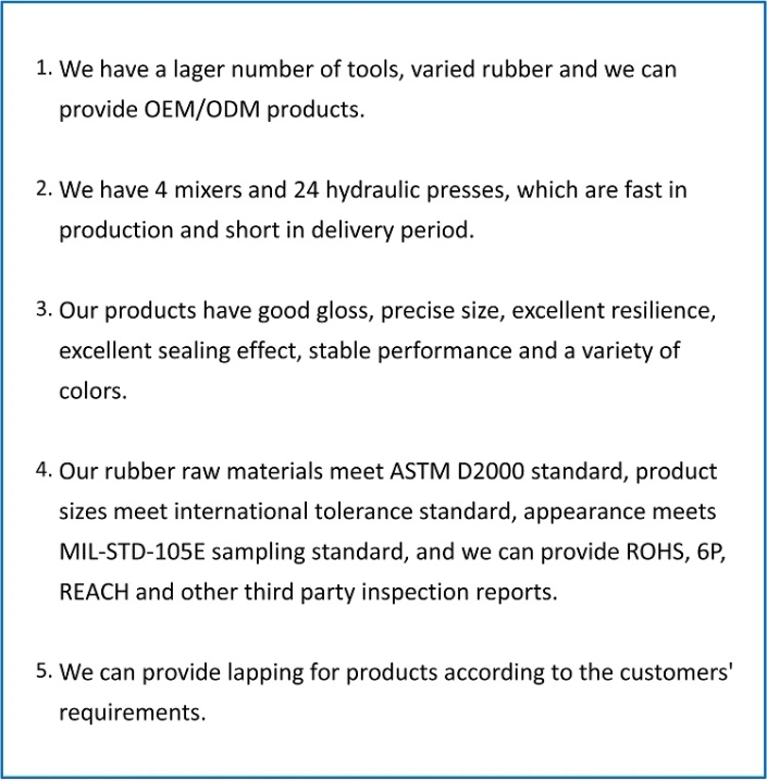 As568 Standard High Elastic SBR Rubber O-Rings