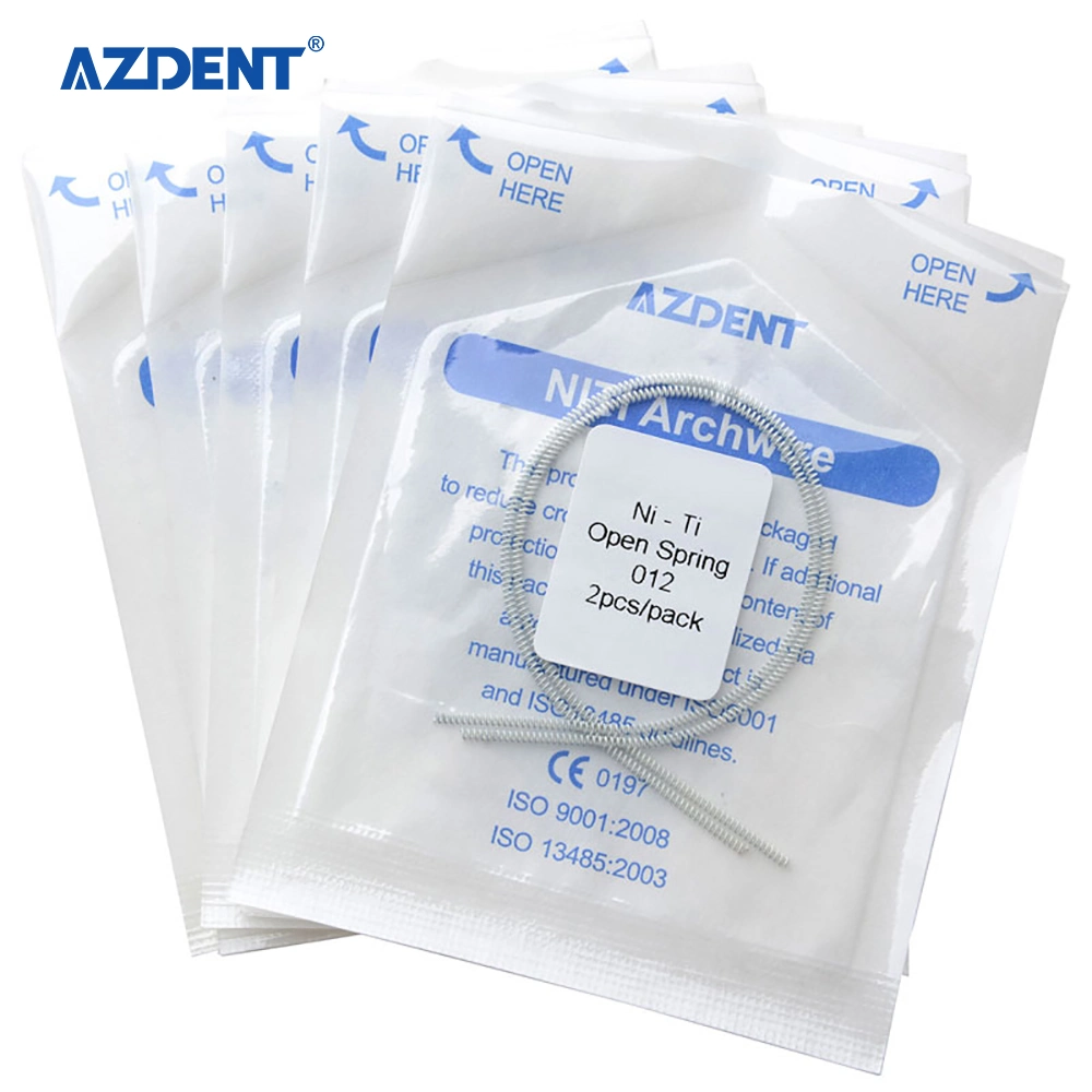 Azdent Dental Orthodontic Use White Color Niti Dental Open Coil Spring 012