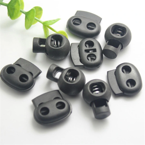 100% High Quality Plastic Spring Cord Lock Stopper Button for Garments/Bags/Shoes From China Factory