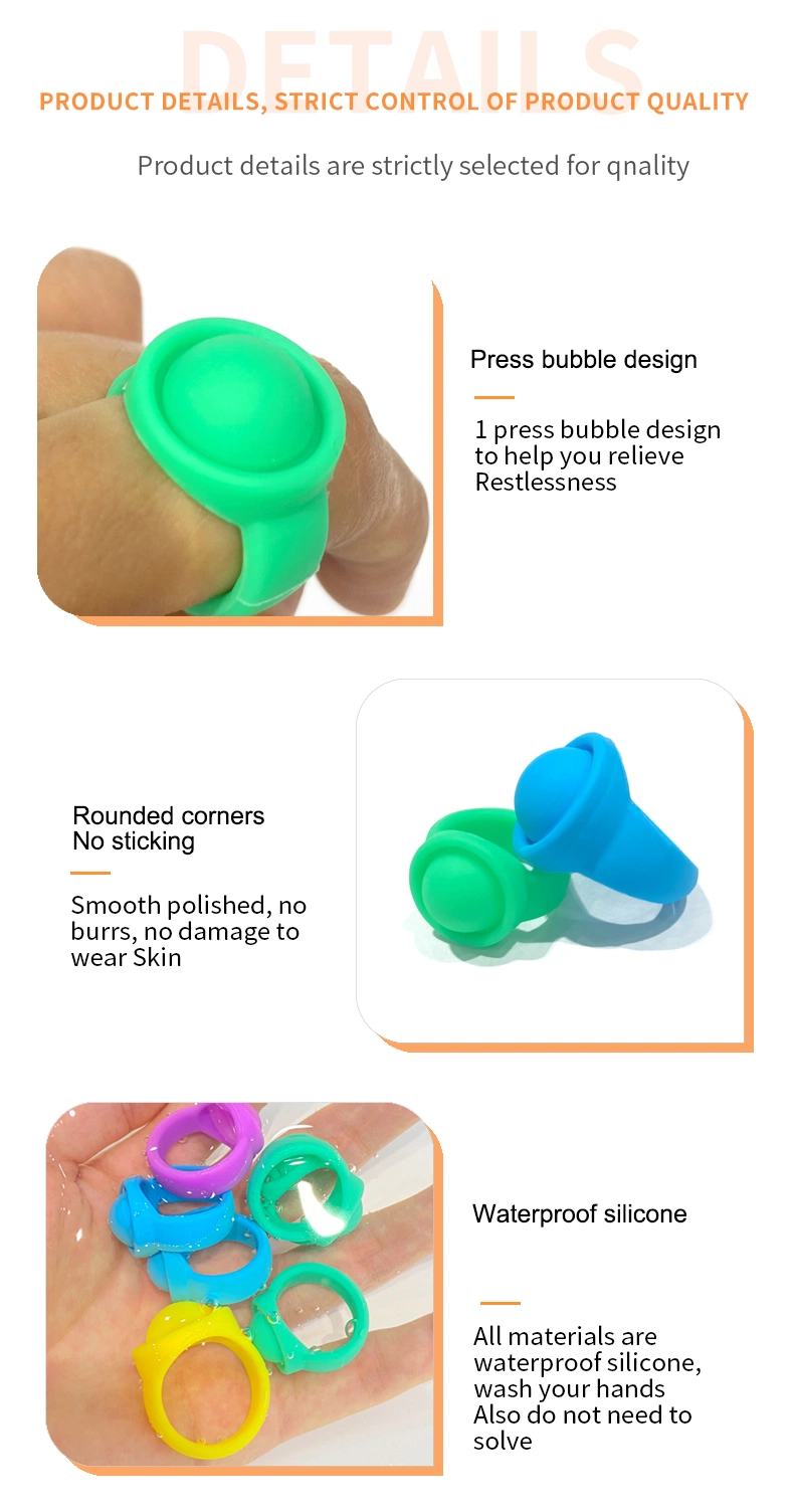 Factory Custom Mold Elastic Silicone Sports Decorative Finger Sports Physiotherapy Ring High Quality Food Grade Silicone Ring