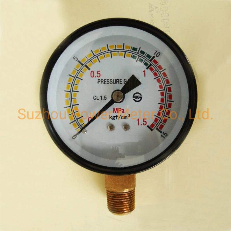 Y60 Dial Size 63mm a Type 3.5MPa Pressure Gauge for Sprinkler Valve