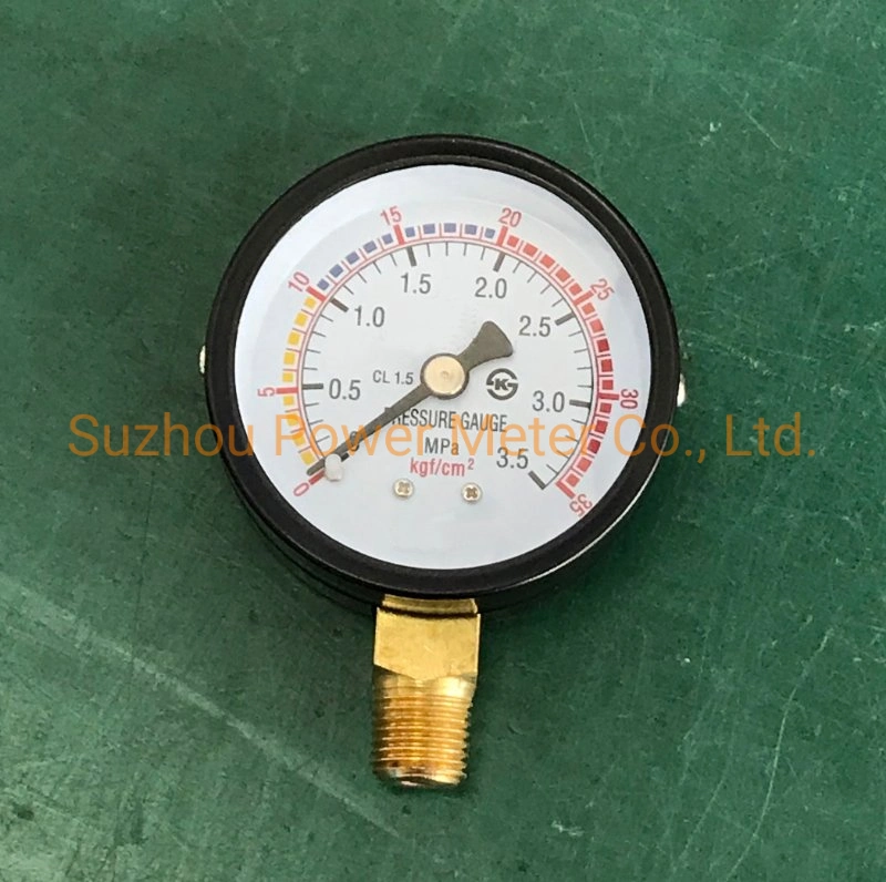 Y60 Dial Size 63mm a Type 3.5MPa Pressure Gauge for Sprinkler Valve