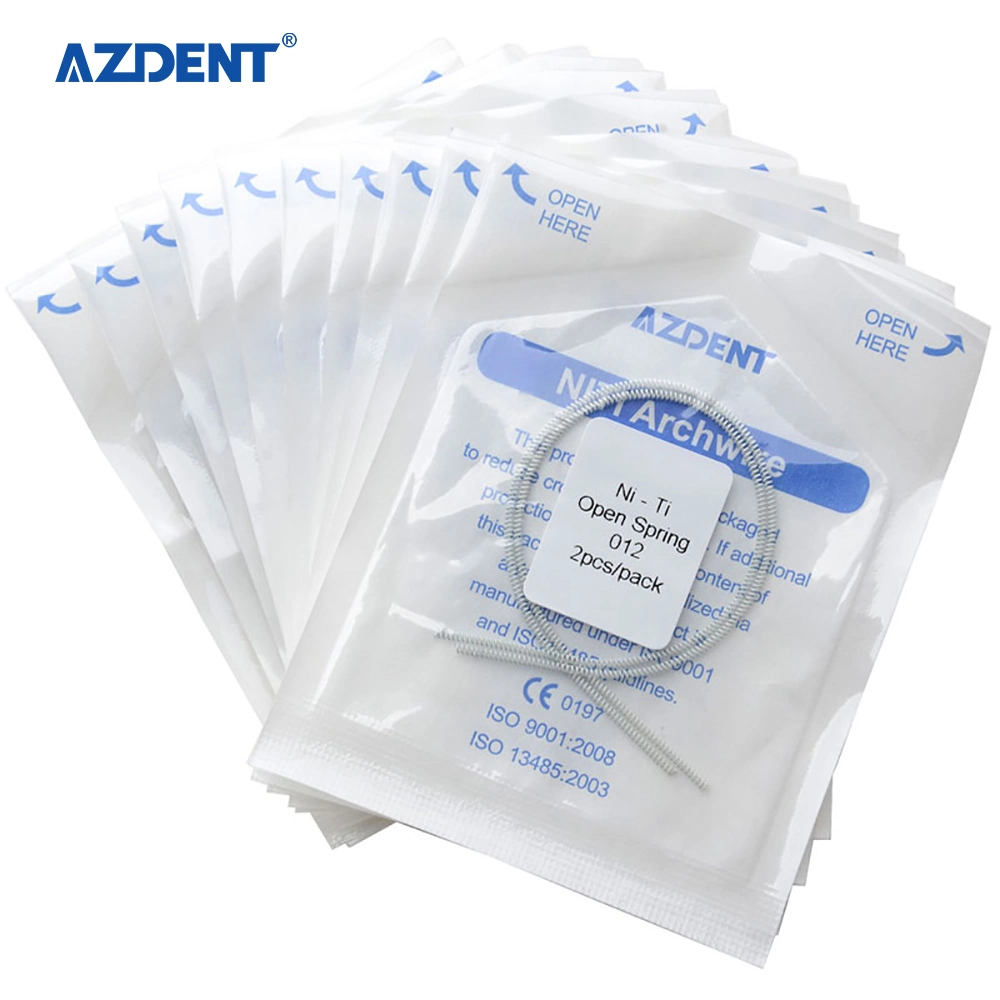 Azdent Dental Orthodontic Use White Color Niti Dental Open Coil Spring 012