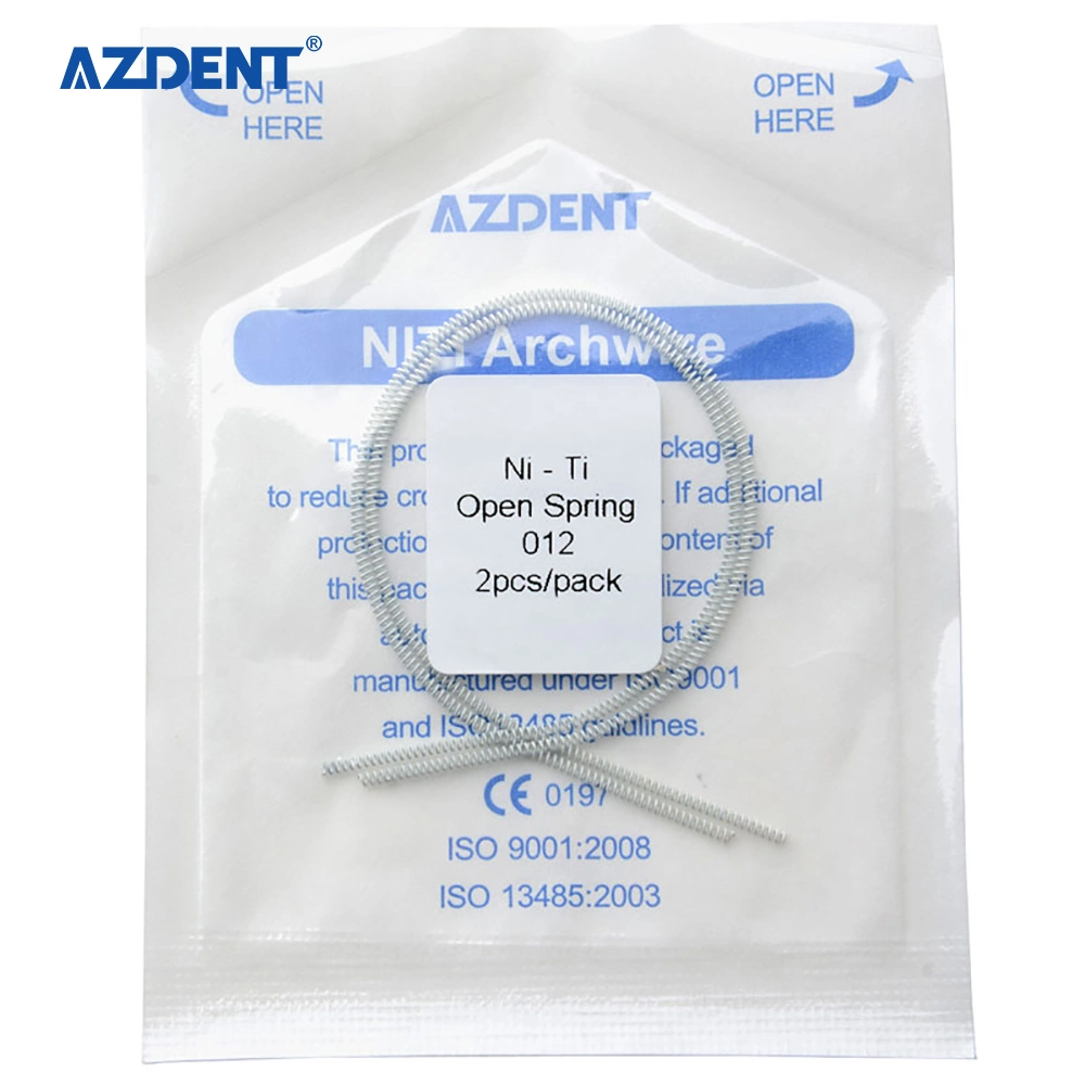 Azdent Dental Orthodontic Use White Color Niti Dental Open Coil Spring 012