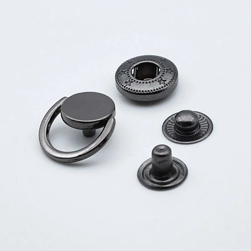Wholesale Personality Pull Ring 4 Parts Spring Snap Button