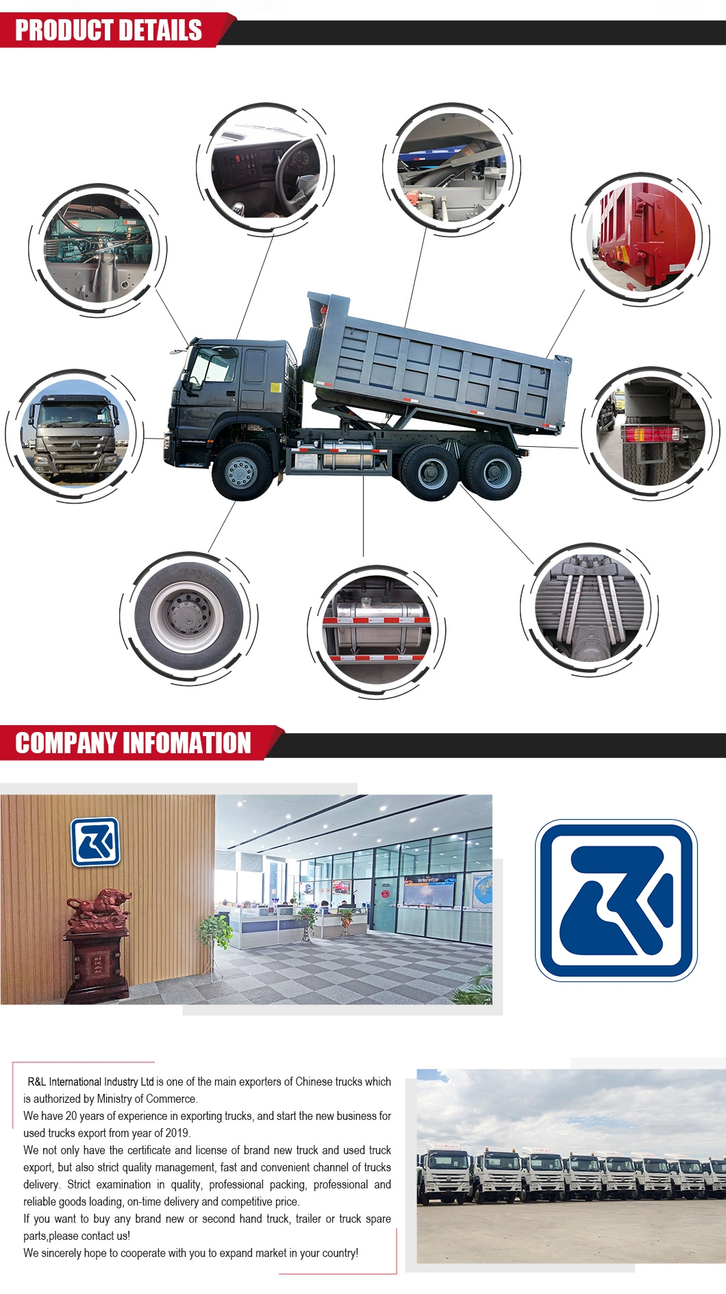 Construction/Mining Truck Sinotruk 6X4 35 Tons Tipper/Dumper Truck