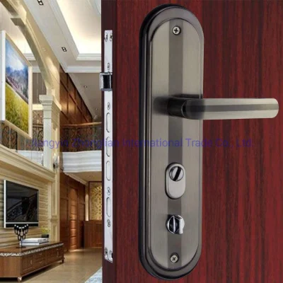  Modern Housing Keyless Door Lock Security Zinc Alloy Cylinder Door Lever Lockset with Handle