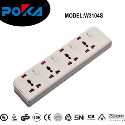  Multi Extension Socket with Individual Switches and Children Protection