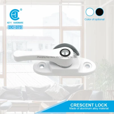  Keyi Metal DC-373 Aluminum Window Accessories Sliding Window Black White Anti-Theft Lock Half Moon Hook Crescent Lock