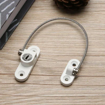 Window Security Cable Lock Child Room Window and Door Security Restrictor with Key