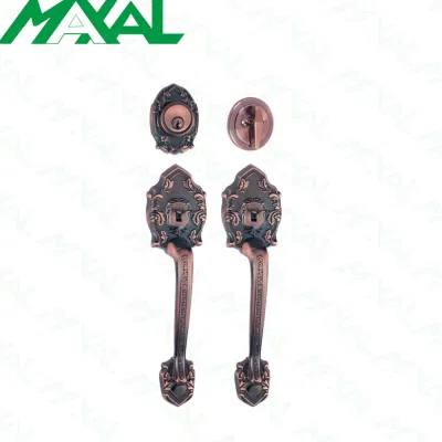  Maxal Antique Copper Grip Handleset Entrance Function Door Lock with Double Handle