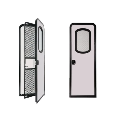  Wholesale Maygood RV Parts Aluminum RV Security Door Lockable Entry Door for Caravan Trailer 620*1800mm