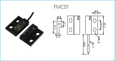 Fmc01 Magnetic Switch Contact Reed Type 5-30VDC IP67 with CE