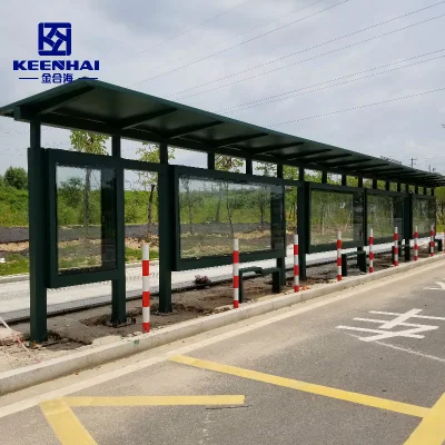  Customied Stainless Steel Bus Stop with LED Light